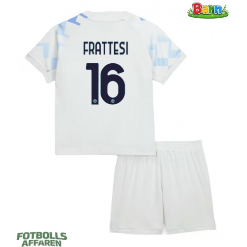 Inter Milan Davide Frattesi #16 Bortaställ Barn 2025-26 Kortärmad (+ Korta byxor)